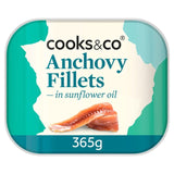 M&S Cooks & Co Anchovy Fillets in Sunflower Oil Canned Fish 365g- Buy online at McGrocer