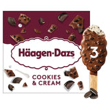 Häagen-Dazs Crunchy Cookies & Cream Eis am Stiel, 3 x 80 ml