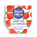 M&S The Real Olive Co. Sweet Red Lily Peppers Pickled Peppers 100g- Buy online at McGrocer