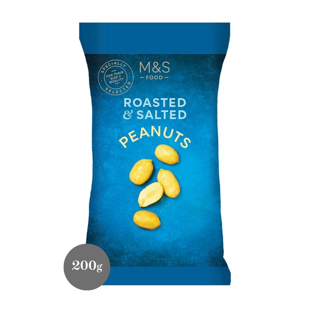 M&S roasted and salted peanuts 200g, imported from the UK