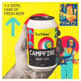 Two Tribes Campfire Hazy IPA beer 4 x 330ml (British brand)