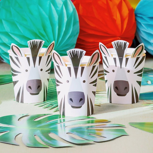 Talking Tables zebra paper cups 250ml (British brand)