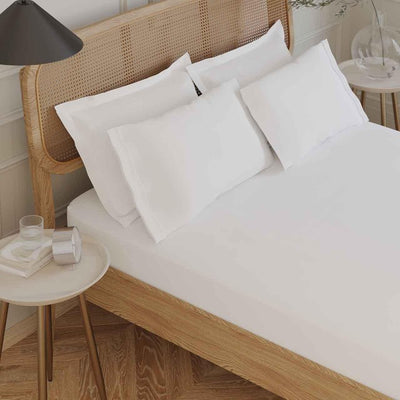 M&S M&S Egyptian Cotton 230 Thread Count Deep Fitted Sheet Single Ice White- Buy online at McGrocer