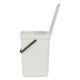 Brabantia Sort & Go waste bin light grey 12L - British product