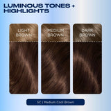 Nice N' Easy hair dye Medium Cool Brown 5C 60ml, imported from the UK