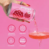 Poppi raspberry rose soda cans 330ml (British brand)