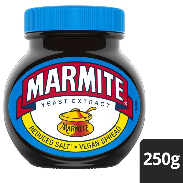 Marmite reduced salt yeast extract spread 250g, imported from the UK