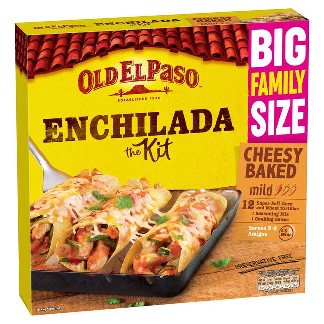 Old El Paso enchilada meal kit 750g, imported from the UK