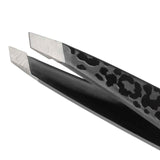 Tweezerman Black Leopard Mini Slant Tweezer (British brand)
