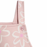 M&S wide leg flower dungaree set pink 9-12 months, imported from the UK