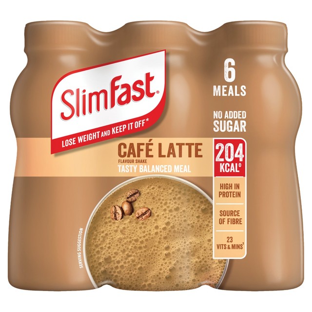 SlimFast Cafe Latte shake 6x325ml multipack (British brand)