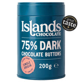M&S Islands 75% Dark Chocolate Buttons Tin 200g- Buy online at McGrocer
