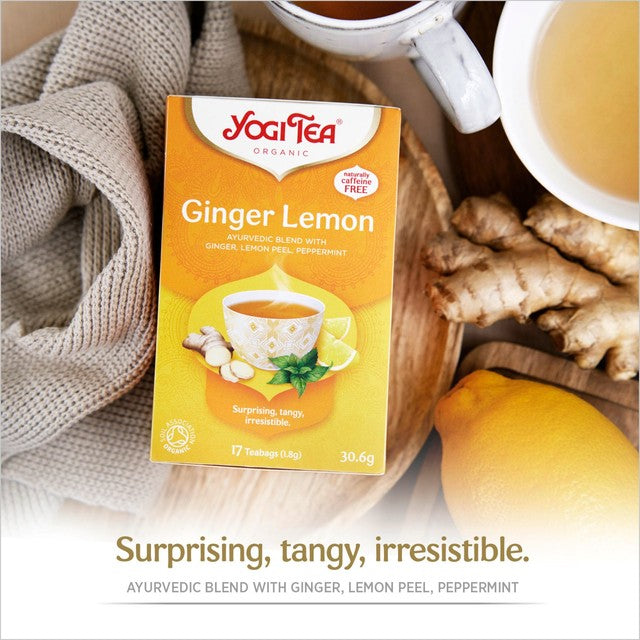 Yogi Tea Organic Ginger Lemon tea pack (British brand)