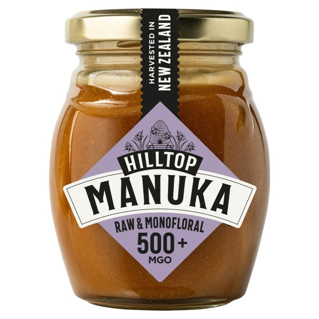 Hilltop Honey Manuka MGO500+ honey 225g jar, UK version