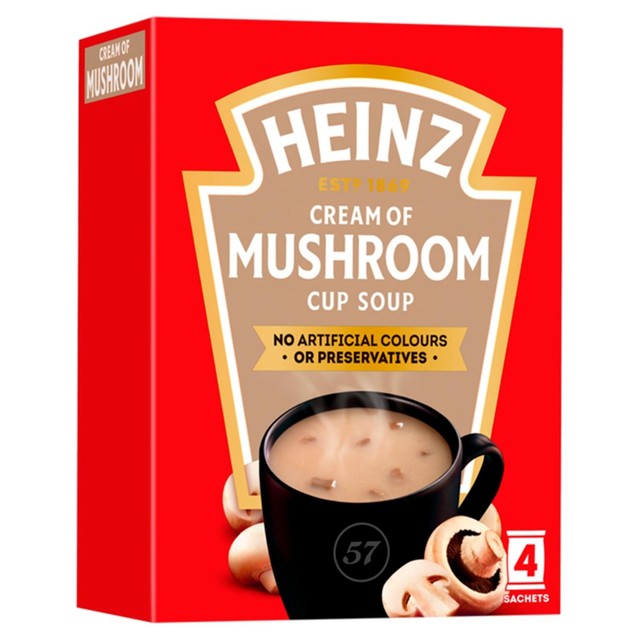 Heinz cream of mushroom cup soup 70g, UK version
