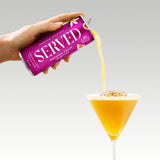 Served cocktail variety pack with Mojito, Pina Colada, Passion Fruit Martini, Margarita 8 x 250ml (British brand)