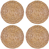 M&S Creative Tops Water Hyacinth Round Rattan Placemat Set 30cm- Buy online at McGrocer