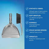 Elliott dustpan brush set silver soft 28x9.5cm - British product
