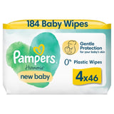 M&S Pampers Harmonie New Baby Plastic Free Wipes 4 Packs of 46- Buy online at McGrocer