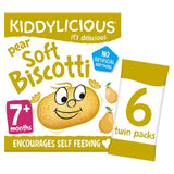 Kiddylicious pear soft biscotti baby snacks 6x20g, UK version