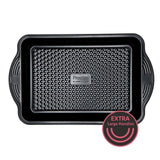 M&S Prestige Aerolift Carbon Steel Medium Deep Baking Tray 41 x 25cm- Buy online at McGrocer
