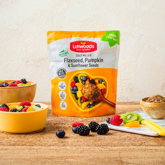 Linwoods Milled Organic Flaxseed Sunflower Pumpkin Seed Mix 425g, UK version