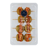 M&S Spanish Spicy Pinchos stuffed olives 124g, imported from the UK