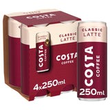 M&S Costa Latte Iced Coffee Drink 4 x 250ml- Buy online at McGrocer