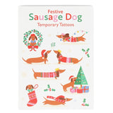 M&S Rex London Christmas Sausage Dog Temporary Tattoos- Buy online at McGrocer