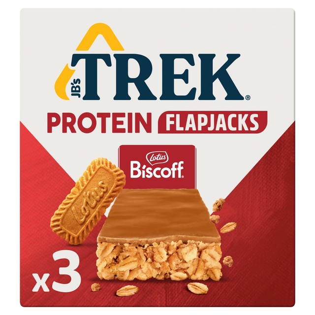 Trek Biscoff protein flapjacks multipack 3 x 50g (British brand)