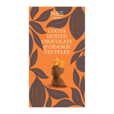 M&S cocoa dusted chocolate & orange truffles 200g, imported from the UK