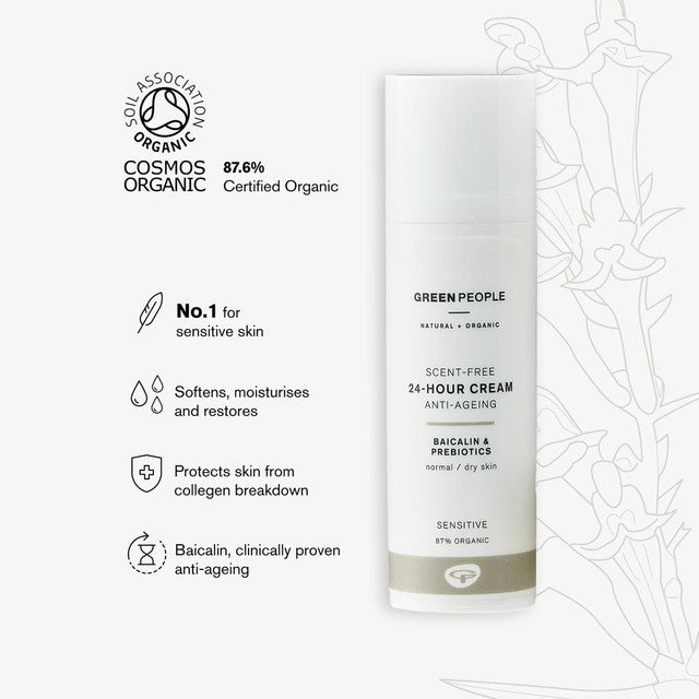 Green People Scent Free 24-Hour Cream 50ml, UK version