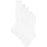 M&S M&S Girls Butterfly Knee High Socks, White, Shoe Size 4-7, Pack of 5- Buy online at McGrocer