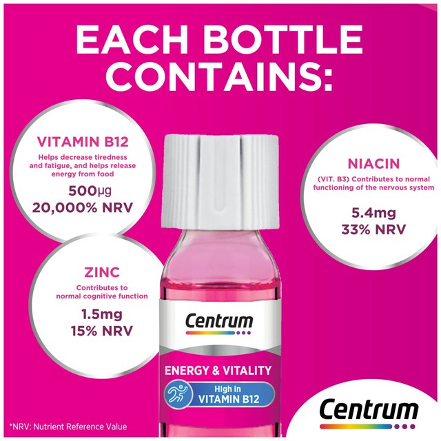 Centrum Energy & Vitality B12 Shot Health Supplement - British product