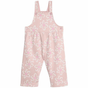 M&S Pink Wide Leg Flower Dungaree Set Baby Outfit 3-6 Months