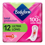 Bodyform Ultra Long sanitary towels 12 pack - British product