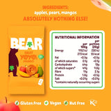 Bear fruit snack rolls mango 9 x 20g - British product