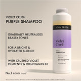John Frieda Violet Crush purple shampoo for blonde hair, imported from the UK