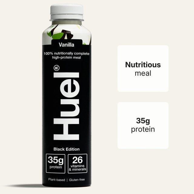 Huel Black Edition Vanilla meal replacement drink 500ml, UK version