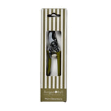 Burgon & Ball olive micro secateurs with high-carbon steel blade, UK version