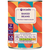 Ocado Baked Beans in Tomato Sauce 420g, imported from the UK