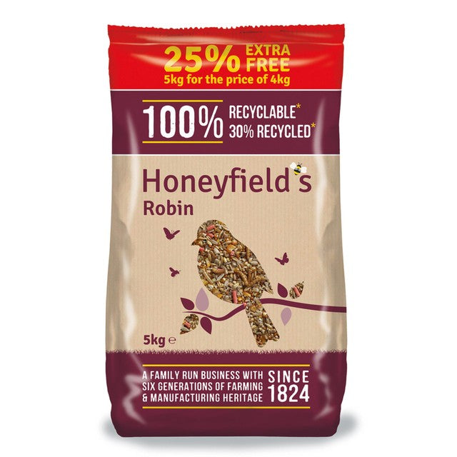 Honeyfield's Robin wild bird food 5kg, UK version