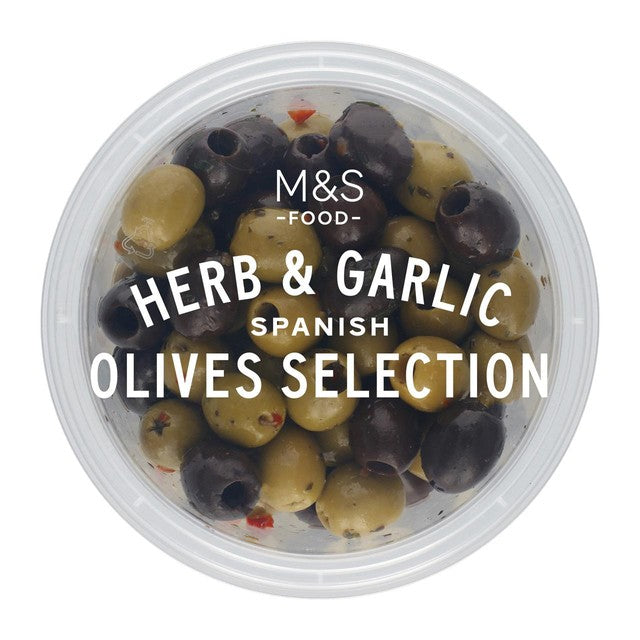 M&S Spanish olive selection with pitted olives 380g, imported from the UK