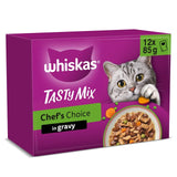 M&S Whiskas 1+ Tasty Mix Chef's Choice Adult Wet Cat Food Pouches 12 x 85g- Buy online at McGrocer