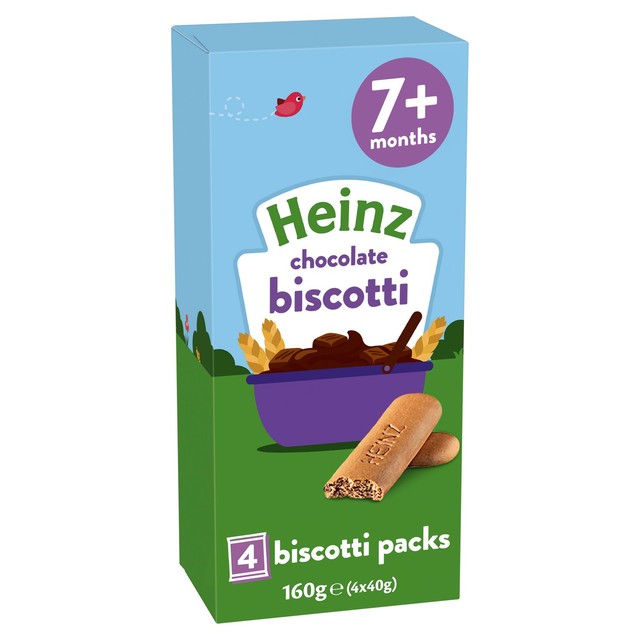 Heinz chocolate biscotti baby snacks 4 x 40g multipack, UK version