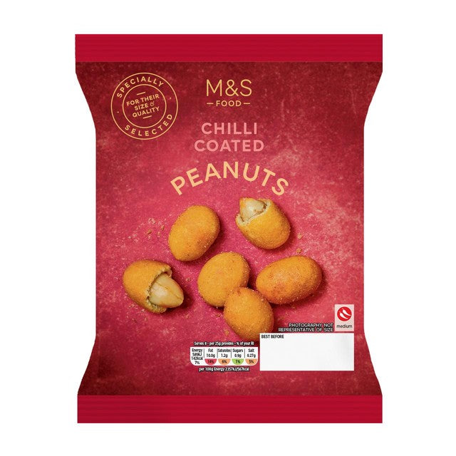 M&S chilli coated peanuts 200g, imported from the UK