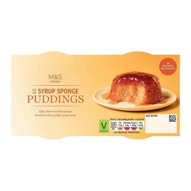 M&S syrup sponge puddings 2 pack, UK version