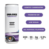 Gin & Juice passionfruit canned cocktail 250ml, UK version
