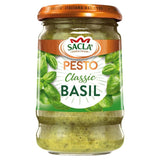 M&S Sacla Classic Basil Pesto Italian Style Condiment Jar 190g- Buy online at McGrocer