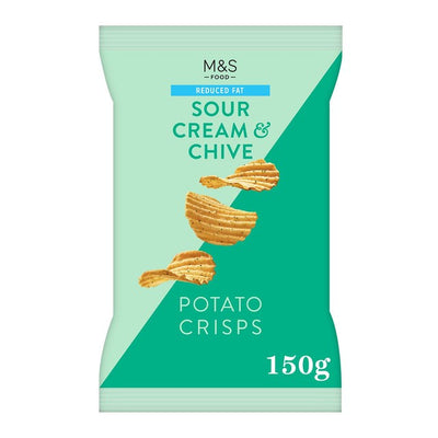 M&S Reduced Fat Sour Cream & Chive Crisps 150g